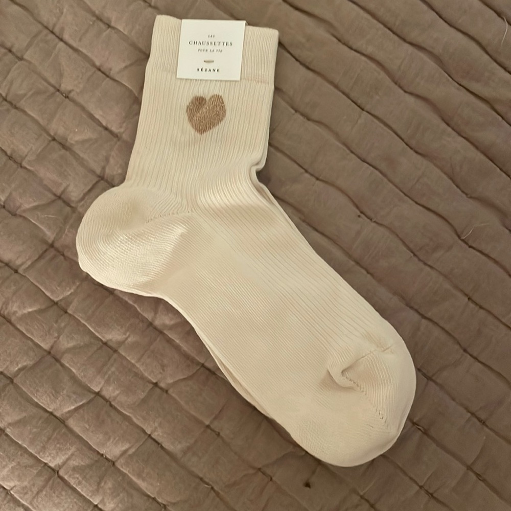 Sezane Heart Ankle Socks